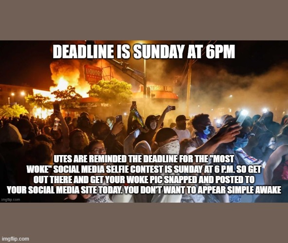 Utes for a new tomorrow | image tagged in riots,progressives,democrats,2020 elections | made w/ Imgflip meme maker
