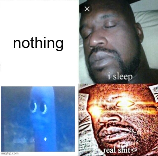 Sleeping Shaq Meme | nothing | image tagged in memes,sleeping shaq | made w/ Imgflip meme maker