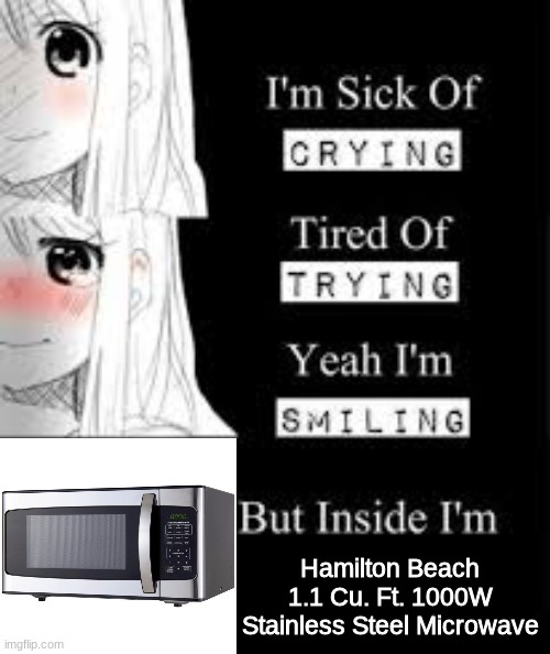 Mikrowaaev | Hamilton Beach 1.1 Cu. Ft. 1000W Stainless Steel Microwave | image tagged in memes | made w/ Imgflip meme maker