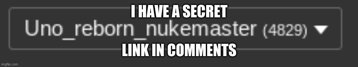 I HAVE A SECRET; LINK IN COMMENTS | made w/ Imgflip meme maker