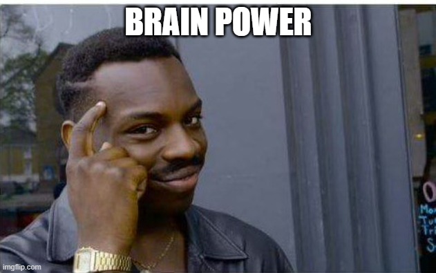 Logic thinker | BRAIN POWER | image tagged in logic thinker | made w/ Imgflip meme maker