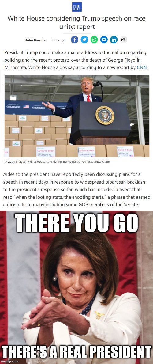 *White House considering drastic measures to stop the bleeding in the President's approval rating* | image tagged in nancy pelosi,trump is a moron,trump is an asshole,donald trump is an orangutan,leadership,president trump | made w/ Imgflip meme maker