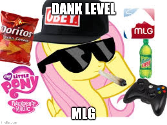 MLG Pony | DANK LEVEL MLG | image tagged in mlg pony | made w/ Imgflip meme maker