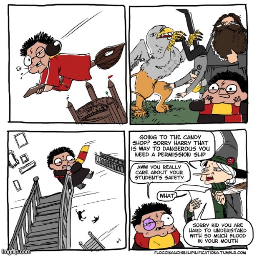 SAFETY IS #1 AROUND HERE | image tagged in harry potter | made w/ Imgflip meme maker