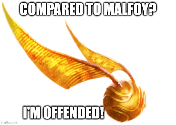 COMPARED TO MALFOY? I'M OFFENDED! | made w/ Imgflip meme maker