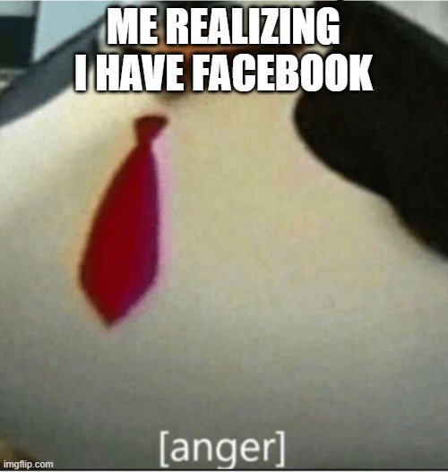 [anger] | ME REALIZING I HAVE FACEBOOK | image tagged in anger | made w/ Imgflip meme maker