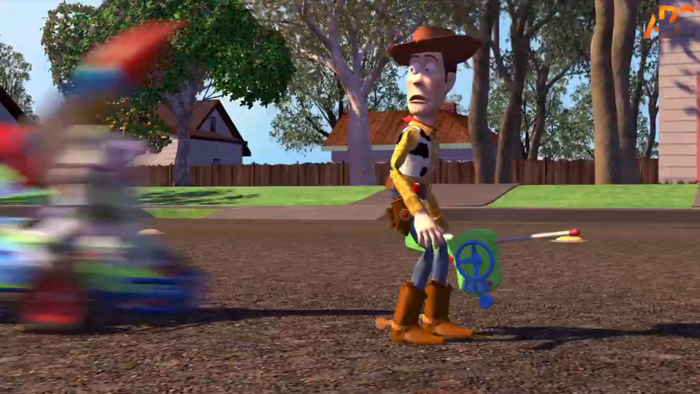 High Quality Woody gets hit by Buzz Blank Meme Template