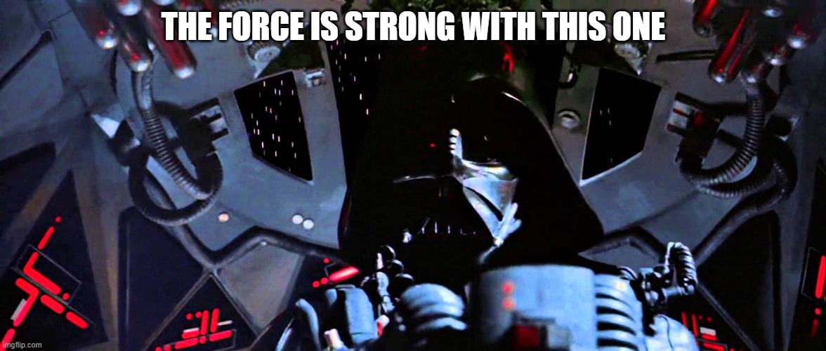 The force is strong with this one | THE FORCE IS STRONG WITH THIS ONE | image tagged in the force is strong with this one | made w/ Imgflip meme maker