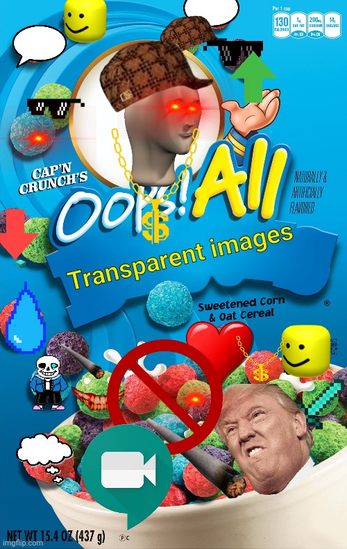Favorite cereal of new users | Transparent images | image tagged in oops all berries | made w/ Imgflip meme maker