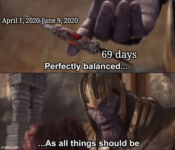Thanos Perfectly Balanced As All Things Should Be Imgflip