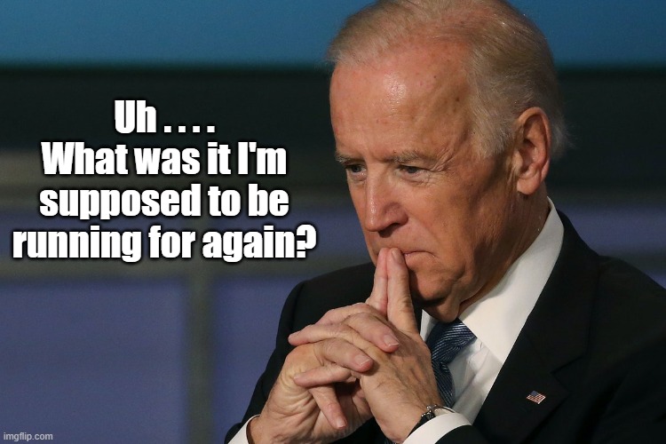 Forgetful Biden | Uh . . . . What was it I'm supposed to be running for again? | image tagged in creepy joe biden,democrats lose 2020,stupid on a stick,alzheimers dimensia | made w/ Imgflip meme maker