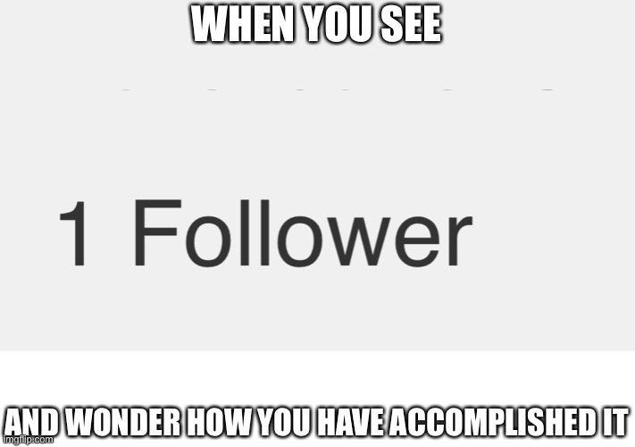 How??? | WHEN YOU SEE; AND WONDER HOW YOU HAVE ACCOMPLISHED IT | image tagged in followers | made w/ Imgflip meme maker