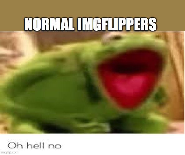 Oh Hell No | NORMAL IMGFLIPPERS | image tagged in oh hell no | made w/ Imgflip meme maker