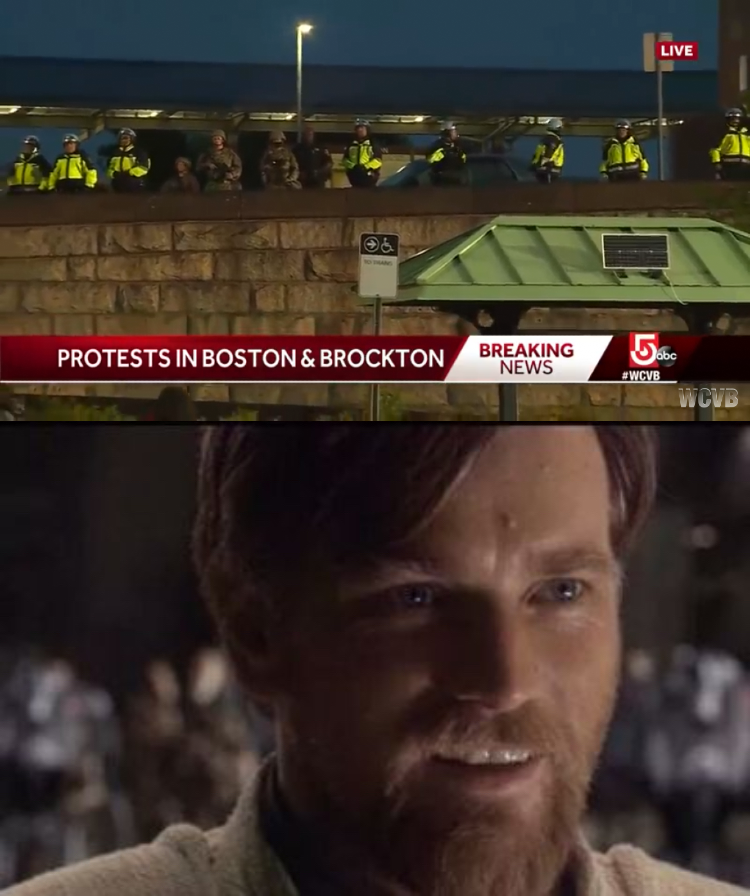High Quality Police has the high ground Blank Meme Template