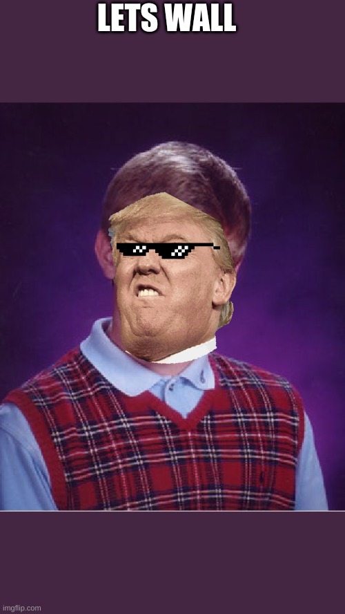 lets wall | LETS WALL | image tagged in memes,bad luck brian | made w/ Imgflip meme maker