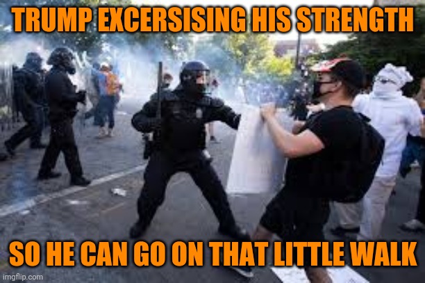 TRUMP EXCERSISING HIS STRENGTH SO HE CAN GO ON THAT LITTLE WALK | made w/ Imgflip meme maker