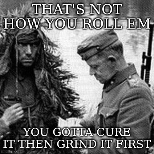 you gotta know when to roll em | THAT'S NOT HOW YOU ROLL EM; YOU GOTTA CURE IT THEN GRIND IT FIRST | image tagged in let me explain,roll em | made w/ Imgflip meme maker