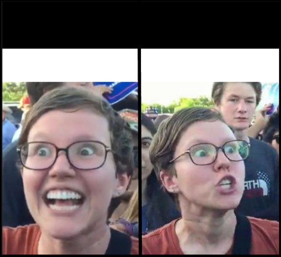 When liberal woman hears Blank Meme Template
