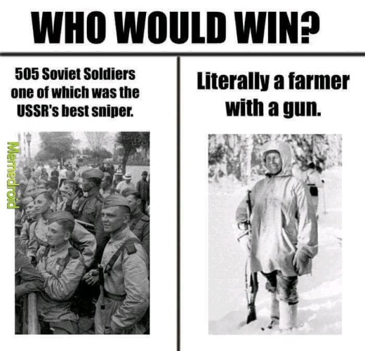 Anybody can be a farmer | image tagged in so god made a farmer,farmers,farmer,sniper,crush the commies,overkill | made w/ Imgflip meme maker