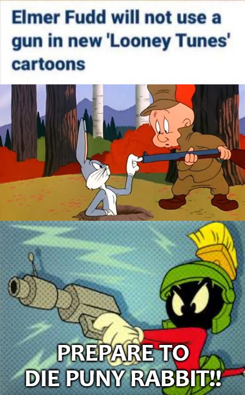 PREPARE TO DIE PUNY RABBIT!! | image tagged in loonytunes | made w/ Imgflip meme maker