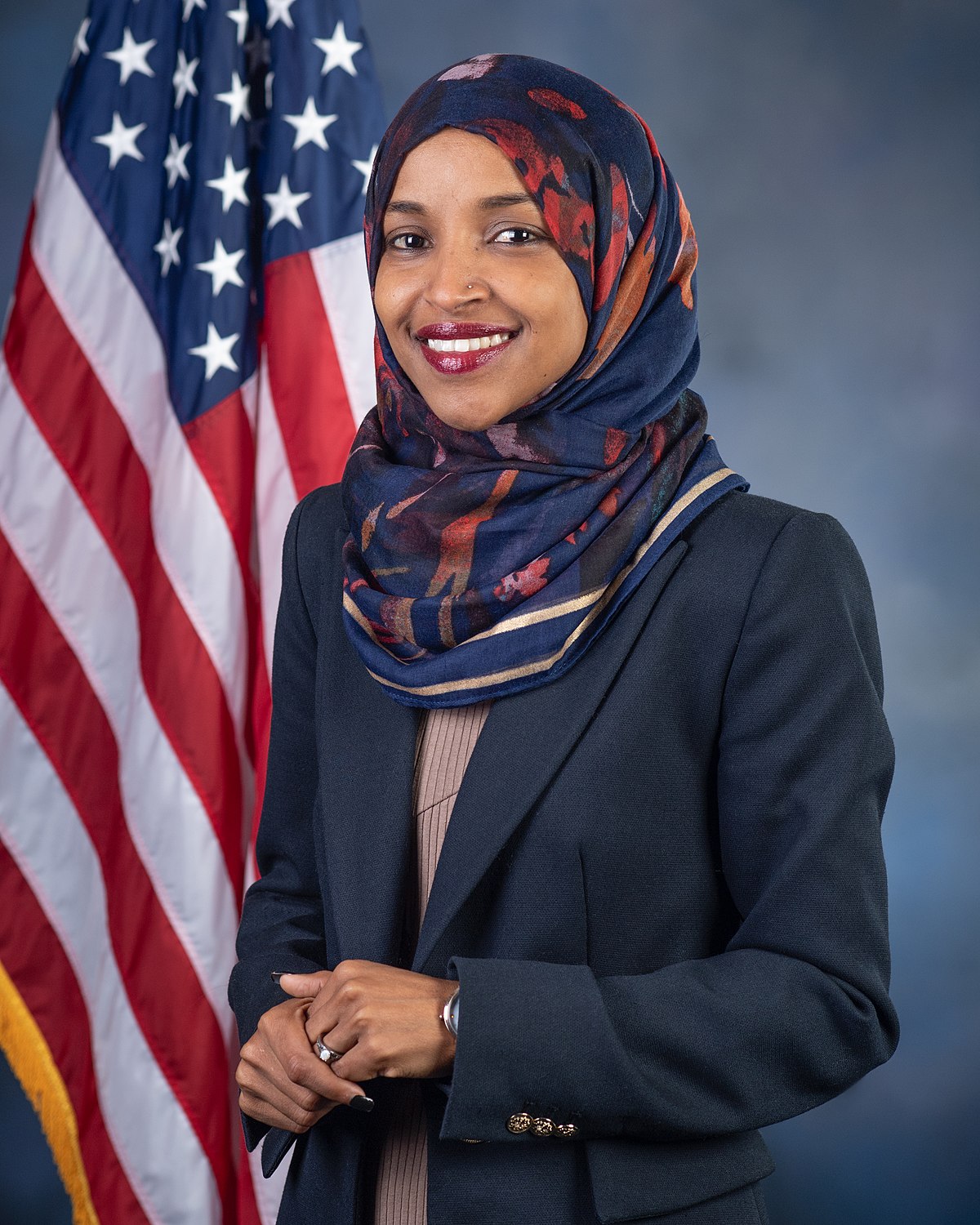 High Quality Ilhan Omar official portrait Blank Meme Template