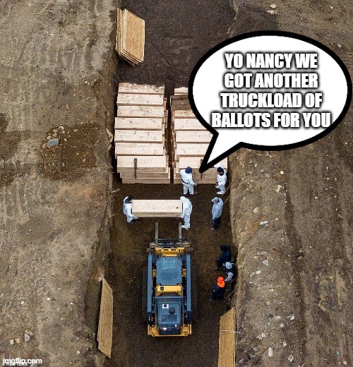 YO NANCY WE GOT ANOTHER TRUCKLOAD OF BALLOTS FOR YOU | made w/ Imgflip meme maker