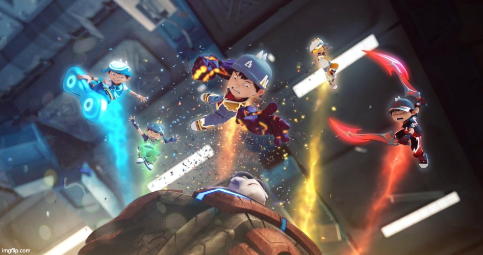Boboiboy Penta Split | image tagged in boboiboy penta split | made w/ Imgflip meme maker