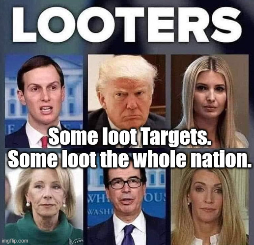 Some loot Targets. Some loot the whole nation. | made w/ Imgflip meme maker