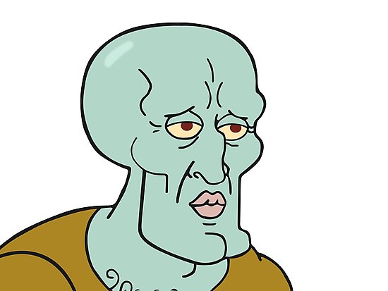 High Quality sexy squidward Blank Meme Template