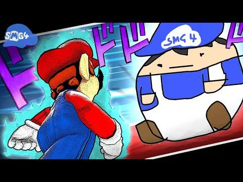 Mario vs. Beeg SMG4 Blank Meme Template