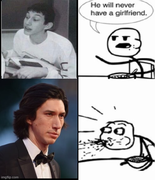 Adam Driver | image tagged in memes,cereal guy | made w/ Imgflip meme maker