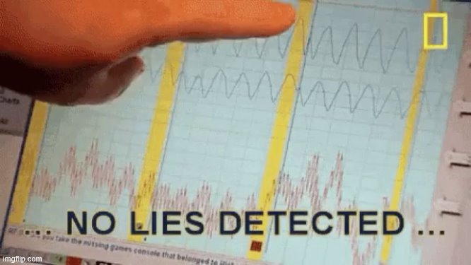 No lies detected. For when you detect no lies. | image tagged in no lies detected,lies,truth,reactions,custom template,national geographic | made w/ Imgflip meme maker