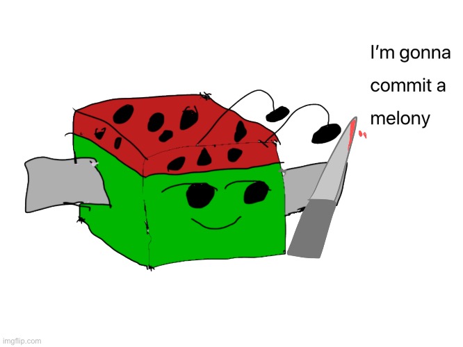 M | image tagged in melon im gonna commit a melony | made w/ Imgflip meme maker