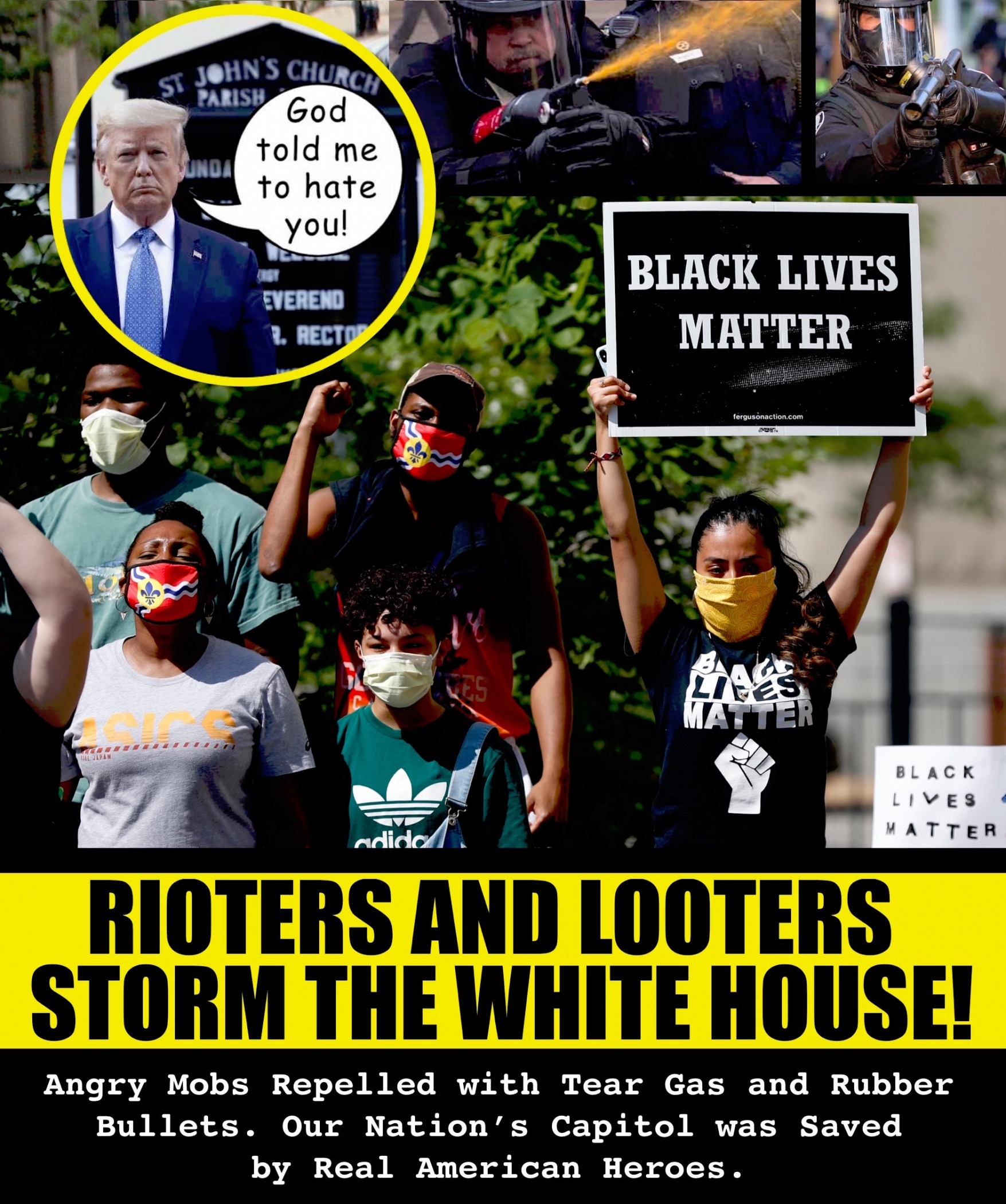 rioters and looters storm the white house Blank Meme Template