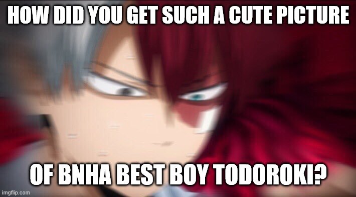 Todoroki Thinking | HOW DID YOU GET SUCH A CUTE PICTURE OF BNHA BEST BOY TODOROKI? | image tagged in todoroki thinking | made w/ Imgflip meme maker