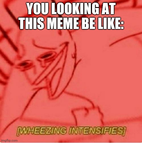 Wheeze | YOU LOOKING AT THIS MEME BE LIKE: | image tagged in wheeze | made w/ Imgflip meme maker