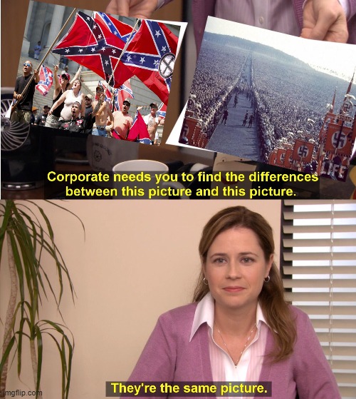 Thanks to Mr. Floyd, the right hand side is very unlikely now. | image tagged in memes,they're the same picture,conservatives,confederate flag,maga,donald trump is an idiot | made w/ Imgflip meme maker