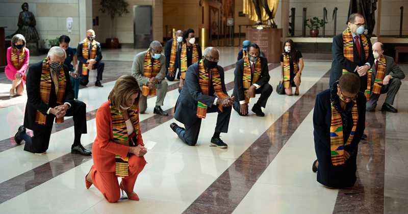 High Quality Congress bowing their knees Blank Meme Template