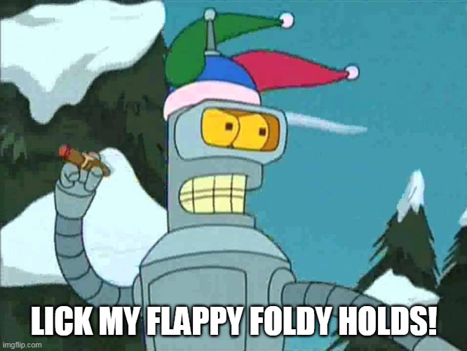 LICK MY FLAPPY FOLDY HOLDS! | image tagged in bender,terryfold | made w/ Imgflip meme maker