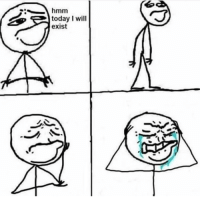 Hmm today I will cry Blank Meme Template
