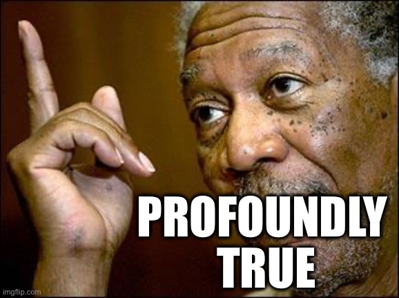 This Morgan Freeman | PROFOUNDLY
 TRUE | image tagged in this morgan freeman | made w/ Imgflip meme maker