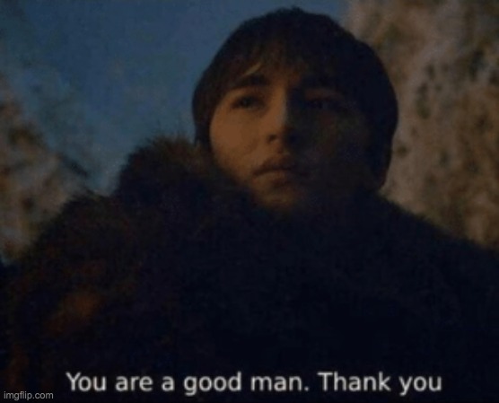 You are a good man. Thank you | image tagged in you are a good man thank you | made w/ Imgflip meme maker