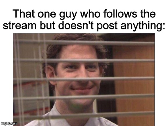 That one guy who follows the stream but doesn't post anything: | made w/ Imgflip meme maker