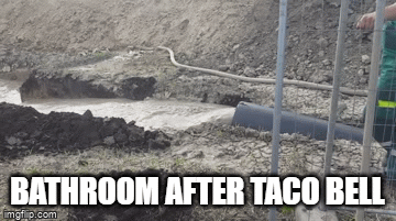 Bathroom after taco bell - Imgflip