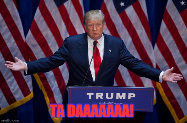 Donald Trump | TA DAAAAAAA! | image tagged in donald trump | made w/ Imgflip meme maker