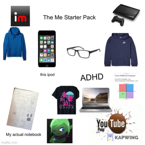 if you see a Asian male like this, it’s probably me. | image tagged in starter pack | made w/ Imgflip meme maker
