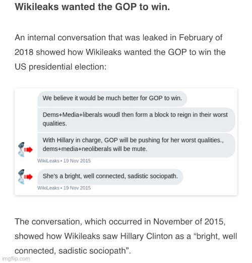When there’s a leak out of Wikileaks. Interesting stuff! | image tagged in bias,hypocrisy,2016 election,election 2016,wikileaks,julian assange | made w/ Imgflip meme maker