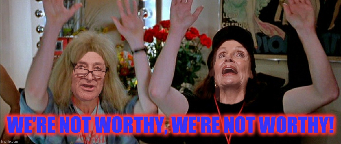 WE'RE NOT WORTHY, WE'RE NOT WORTHY! | made w/ Imgflip meme maker