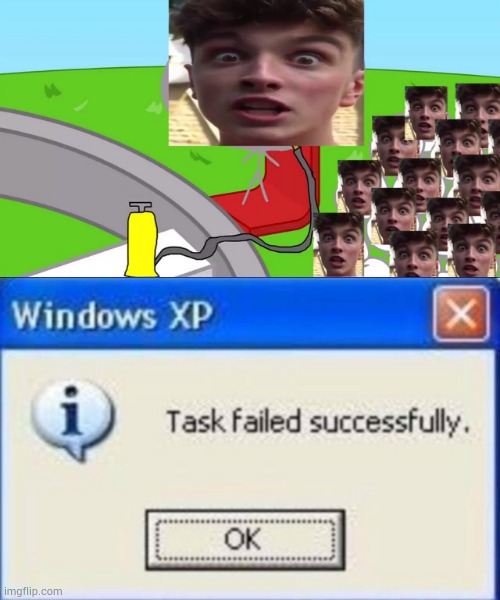 image tagged in task failed successfully,bfdi,morgz | made w/ Imgflip meme maker
