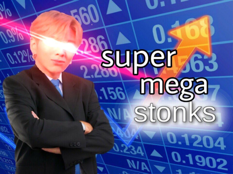 SUPER MEGA STONKS Blank Meme Template